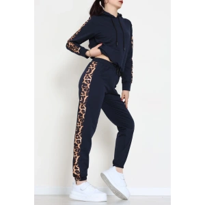 Leopar Garnili Eşofman Takım Lacivert - 20112.1857.