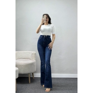 Likralı İspanyol Kot Pantolon Lacivert - 32452.2001.