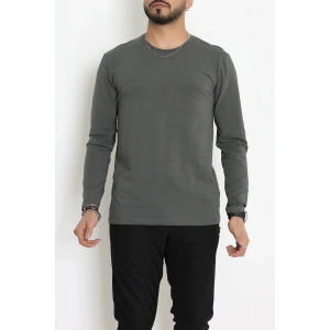Likralı Kompak Penye Erkek Body Haki - 70961.2032.