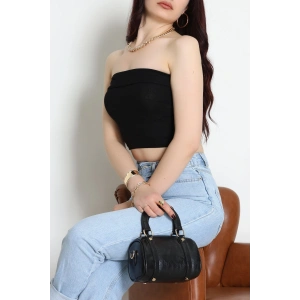 Likralı Straplez Ribana Atlet Siyah - 21922.200.