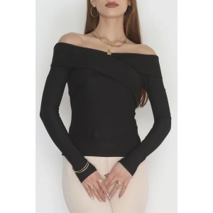 Madonna Yaka Bluz Siyah - 4331.1595.