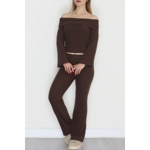 Madonna Yaka İspanyol Kol İnterlok Takım Acıkahve - 42618.1748.