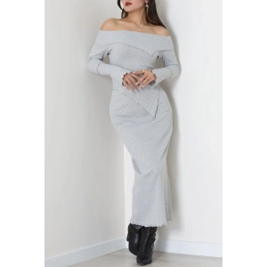 Madonna Yaka Kaşkorse Midi Boy İkili Takım Gri - 42792.1567.