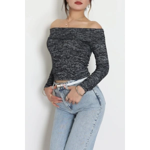 Madonna Yaka Yumoş Bluz Siyah - 51096.2114.