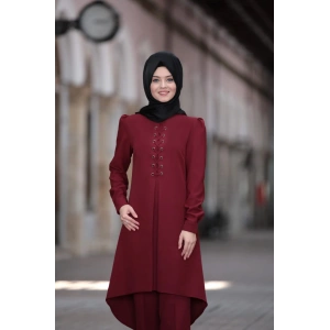 Mina İkili Takım Bordo 5368