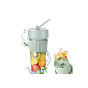 Mini Taşınabilir Mikser 350 Ml Smoothie Makinesi Meyve Sıkacağı Şarj Edilebilir Blender Yeşil