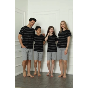 Moda Çizgi Aile Penye Şortlu Pijama Takım (anne - kız ) 50115 Ayrı Ayrı Satılır . Fiyatları Farklıdır