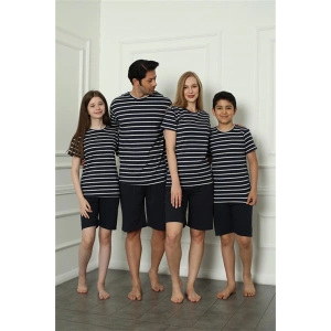 Moda Çizgi Aile Penye Şortlu Pijama Takım (baba - oğul ) 50117 Ayrı Ayrı Satılır . Fiyatları Farklıdır