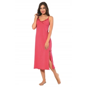 Moda Çizgi Bayan İp Askılı Uzun Gecelik 902