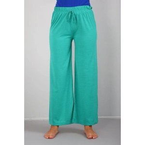 Moda Çizgi Bayan Penye Bol Paça Pantolon 210036