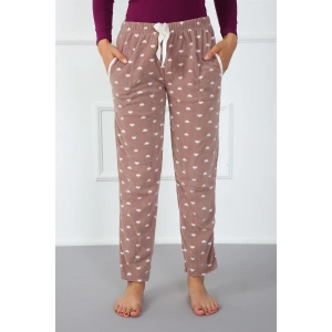 Moda Çizgi Bayan Welsoft Polar Tek Alt Pijama 210043