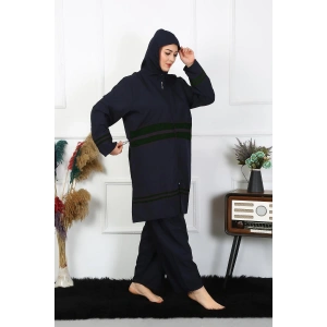 Moda Çizgi Büyük Beden Tesettür Mayo 60-62-64-66 Beden Lacivert 55015