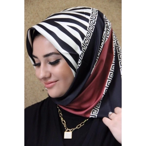 Moda Çizgi Desenli Eşarp