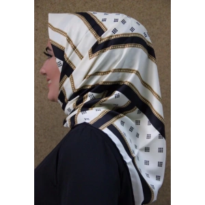 Moda Çizgi Desenli Eşarp