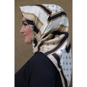 Moda Çizgi Desenli Eşarp