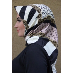 Moda Çizgi Desenli Eşarp