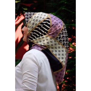 Moda Çizgi Desenli Eşarp