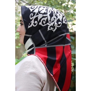 Moda Çizgi Desenli Eşarp