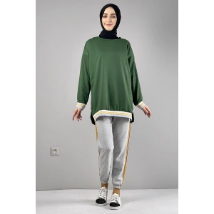 Moda Çizgi Desenli Tunik