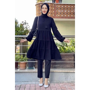 Moda Çizgi Desenli Tunik