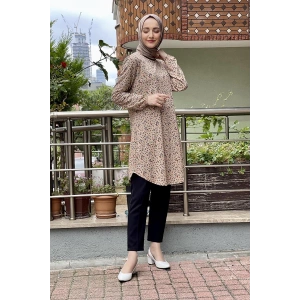 Moda Çizgi Desenli Tunik