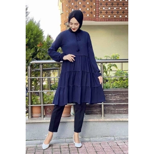 Moda Çizgi Desenli Tunik