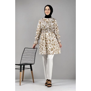 Moda Çizgi Desenli Tunik