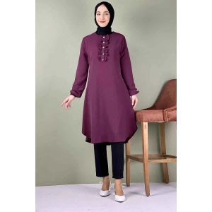 Moda Çizgi Desenli Tunik