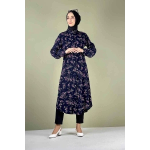 Moda Çizgi Desenli Tunik