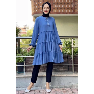 Moda Çizgi Desenli Tunik