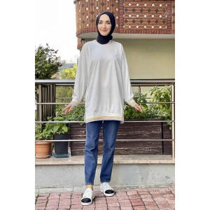 Moda Çizgi Desenli Tunik