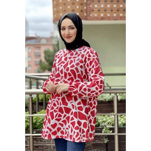 Moda Çizgi Desenli Tunik