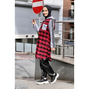 Moda Çizgi Desenli Tunik