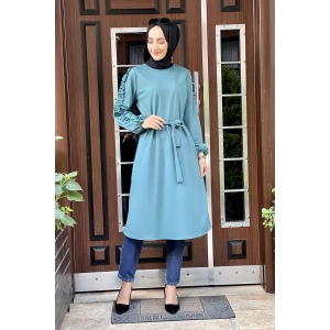 Moda Çizgi Desenli Tunik