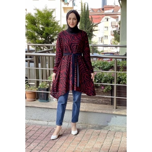 Moda Çizgi Desenli Tunik