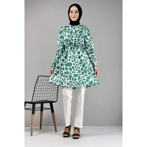 Moda Çizgi Desenli Tunik