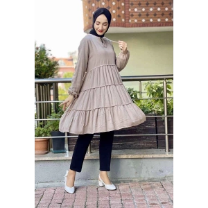 Moda Çizgi Desenli Tunik