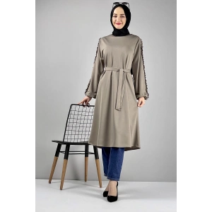 Moda Çizgi Desenli Tunik