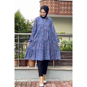 Moda Çizgi Desenli Tunik