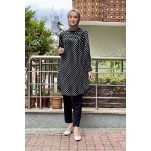 Moda Çizgi Desenli Tunik