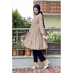 Moda Çizgi Desenli Tunik