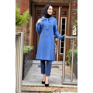 Moda Çizgi Desenli Tunik