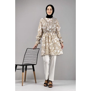 Moda Çizgi Desenli Tunik