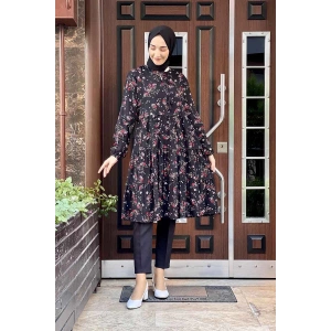 Moda Çizgi Desenli Tunik