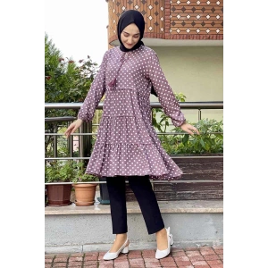 Moda Çizgi Desenli Tunik