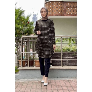 Moda Çizgi Desenli Tunik