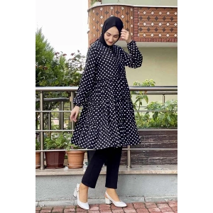 Moda Çizgi Desenli Tunik