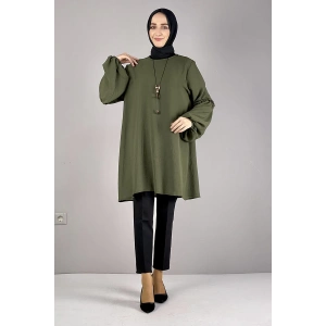 Moda Çizgi Desenli Tunik