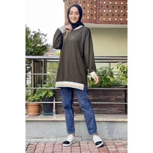 Moda Çizgi Desenli Tunik