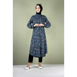 Moda Çizgi Desenli Tunik